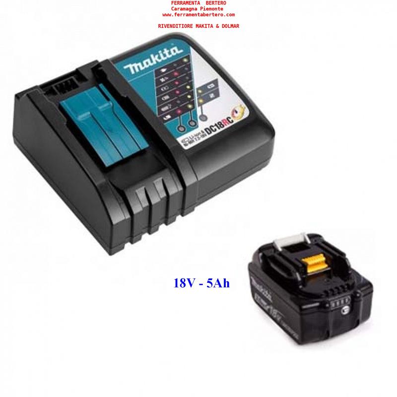 kit energy Batteria Makita 18V 5 Ah + caricabatterie DC18